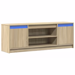 vidaXL TV Cabinet with LED TV Stand TV Unit Media Cabinet Engineered Wood - sonoma oak, 139.5 x 34 x 50 cm - Additional view 2