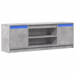 vidaXL TV Cabinet with LED TV Stand TV Unit Media Cabinet Engineered Wood - concrete grey, 139.5 x 34 x 50 cm - Additional view 2