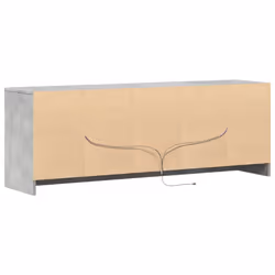 vidaXL TV Cabinet with LED TV Stand TV Unit Media Cabinet Engineered Wood - concrete grey, 139.5 x 34 x 50 cm - Additional view 7
