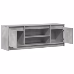 vidaXL TV Cabinet with LED TV Stand TV Unit Media Cabinet Engineered Wood - concrete grey, 139.5 x 34 x 50 cm - Additional view 8