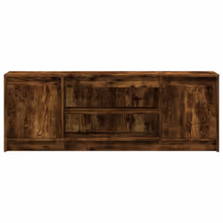 vidaXL TV Cabinet with LED TV Stand TV Unit Media Cabinet Engineered Wood - smoked oak, 139.5 x 34 x 50 cm - Additional view 5