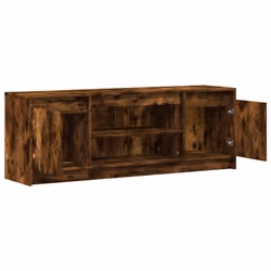 vidaXL TV Cabinet with LED TV Stand TV Unit Media Cabinet Engineered Wood - smoked oak, 139.5 x 34 x 50 cm - Additional view 8