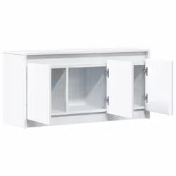 vidaXL TV Cabinet with LED TV Stand Media Unit TV Unit White Engineered Wood - Additional view 8