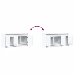 vidaXL TV Cabinet with LED TV Stand Media Unit TV Unit White Engineered Wood - Additional view 9