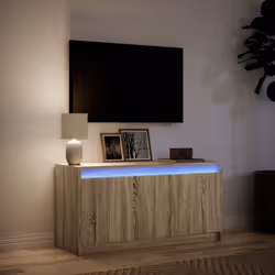 vidaXL TV Cabinet with LED TV Stand Media TV Unit Sonoma Oak Engineered Wood - Additional view 4