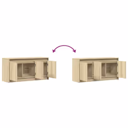 vidaXL TV Cabinet with LED TV Stand Media TV Unit Sonoma Oak Engineered Wood - Additional view 9