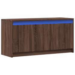 vidaXL TV Cabinet with LED TV Stand Media TV Unit Brown Oak Engineered Wood