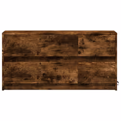 vidaXL TV Cabinet with LED TV Stand TV Unit Media Unit Engineered Wood - smoked oak, 100 x 34 x 50 cm - Additional view 5