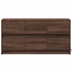 vidaXL TV Cabinet with LED TV Stand TV Unit Media Unit Engineered Wood - brown oak, 100 x 34 x 50 cm - Additional view 5