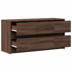 vidaXL TV Cabinet with LED TV Stand TV Unit Media Unit Engineered Wood - brown oak, 100 x 34 x 50 cm - Additional view 8