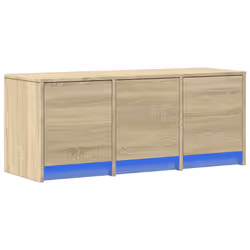 vidaXL TV Cabinet with LED TV Stand TV Unit Engineered Wood - sonoma oak, 97x 34 x 40 cm - Additional view 2
