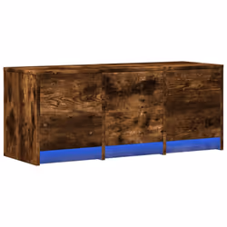 vidaXL TV Cabinet with LED TV Stand TV Unit Engineered Wood - smoked oak, 97x 34 x 40 cm - Additional view 2