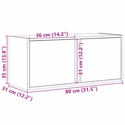 vidaXL TV Wall Cabinet with LED Lights TV Unit Wall Mounted Cabinet White - Additional view 3