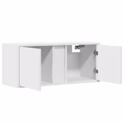 vidaXL TV Wall Cabinet with LED Lights TV Unit Wall Mounted Cabinet White - Additional view 8