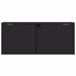 vidaXL TV Wall Cabinet with LED Lights TV Unit Wall Mounted Cabinet Black - Additional view 5
