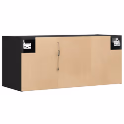 vidaXL TV Wall Cabinet with LED Lights TV Unit Wall Mounted Cabinet Black - Additional view 7