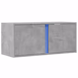 vidaXL TV Wall Cabinet with LED Lights Floating Cabinet TV Unit Concrete Grey