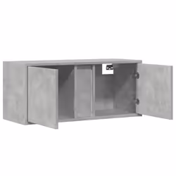 vidaXL TV Wall Cabinet with LED Lights Floating Cabinet TV Unit Concrete Grey - Additional view 8
