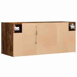 vidaXL TV Wall Cabinet with LED Lights TV Unit Wall Mounted Cabinet Smoked Oak - Additional view 7