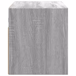 vidaXL TV Wall Cabinet with LED Lights Floating Cabinet TV Unit Grey Sonoma - Additional view 6