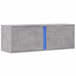 vidaXL TV Wall Cabinet with LED Lights Floating Cabinet TV Unit Concrete Grey