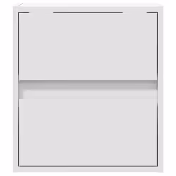 vidaXL TV Wall Cabinet with LED Lights TV Unit Wall Mounted Cabinet - white, 41 x 31 x 45 cm/ 2 pcs - Additional view 5