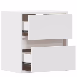 vidaXL TV Wall Cabinet with LED Lights TV Unit Wall Mounted Cabinet - white, 41 x 31 x 45 cm/ 2 pcs - Additional view 8