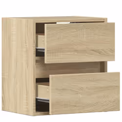 vidaXL TV Wall Cabinet with LED Lights TV Unit Wall Mounted Cabinet - sonoma oak, 41 x 31 x 45 cm/ 2 pcs - Additional view 8