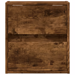 vidaXL TV Wall Cabinet with LED Lights TV Unit Wall Mounted Cabinet - smoked oak, 41 x 31 x 45 cm/ 2 pcs - Additional view 5