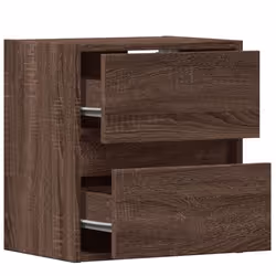 vidaXL TV Wall Cabinet with LED Lights TV Unit Wall Mounted Cabinet - brown oak, 41 x 31 x 45 cm/ 1 pcs - Additional view 8