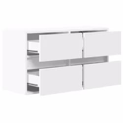 vidaXL TV Wall Cabinet with LED Lights TV Unit Wall Mounted Cabinet - white, 80 x 31 x 45 cm/ 1 pcs - Additional view 8