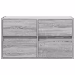 vidaXL TV Wall Cabinet with LED Lights TV Unit Wall Mounted Cabinet - grey sonoma, 80 x 31 x 45 cm/ 1 pcs - Additional view 5