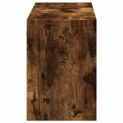 vidaXL TV Wall Cabinet with LED Lights TV Unit Wall Mounted Cabinet - smoked oak, 130 x 31 x 45 cm/ 1 pcs - Additional view 6