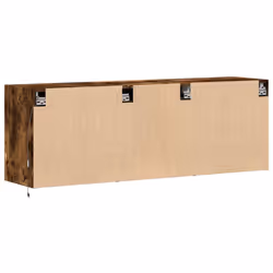 vidaXL TV Wall Cabinet with LED Lights TV Unit Wall Mounted Cabinet - smoked oak, 130 x 31 x 45 cm/ 1 pcs - Additional view 7