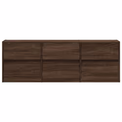 vidaXL TV Wall Cabinet with LED Lights TV Unit Wall Mounted Cabinet - brown oak, 130 x 31 x 45 cm/ 1 pcs - Additional view 5