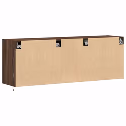 vidaXL TV Wall Cabinet with LED Lights TV Unit Wall Mounted Cabinet - brown oak, 130 x 31 x 45 cm/ 1 pcs - Additional view 7