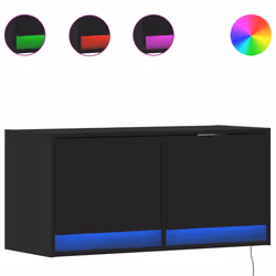 VidaXL 852356, Black, Wood, Wood, 2 drawer(s), 800 mm, 310 mm