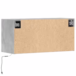 vidaXL TV Wall Cabinet with LED Floating TV Wall Unit Floating TV Cabinet - concrete grey, 80 x 31 x 38 cm - Additional view 7