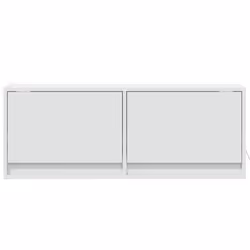 vidaXL TV Wall Cabinet with LED Floating TV Wall Unit Floating TV Cabinet - white, 100 x 31 x 38 cm - Additional view 5