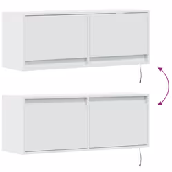 vidaXL TV Wall Cabinet with LED Floating TV Wall Unit Floating TV Cabinet - white, 100 x 31 x 38 cm - Additional view 8