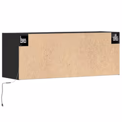 vidaXL TV Wall Cabinet with LED Floating TV Wall Unit Floating TV Cabinet - black, 100 x 31 x 38 cm - Additional view 7