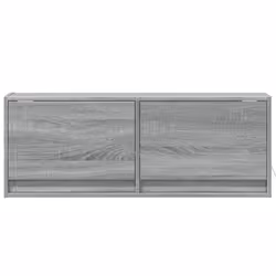 vidaXL TV Wall Cabinet with LED Floating TV Wall Unit Floating TV Cabinet - grey sonoma, 100 x 31 x 38 cm - Additional view 5