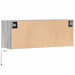 vidaXL TV Wall Cabinet with LED Floating TV Wall Unit Floating TV Cabinet - grey sonoma, 100 x 31 x 38 cm - Additional view 7