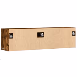 vidaXL TV Wall Cabinet with LED Floating TV Wall Unit Floating TV Cabinet - smoked oak, 140 x 31 x 38 cm - Additional view 7