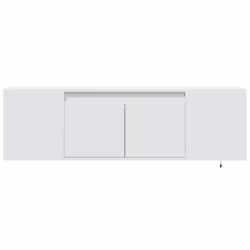 vidaXL TV Wall Cabinet with LED Lights TV Stand Floating Cabinet TV Wall Unit - white, 135 x 31 x 39.5 cm - Additional view 5