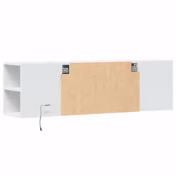 vidaXL TV Wall Cabinet with LED Lights TV Stand Floating Cabinet TV Wall Unit - white, 135 x 31 x 39.5 cm - Additional view 7
