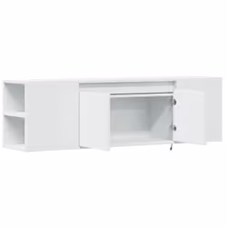 vidaXL TV Wall Cabinet with LED Lights TV Stand Floating Cabinet TV Wall Unit - white, 135 x 31 x 39.5 cm - Additional view 8