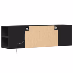 vidaXL TV Wall Cabinet with LED Lights TV Stand Floating Cabinet TV Wall Unit - black, 135 x 31 x 39.5 cm - Additional view 7