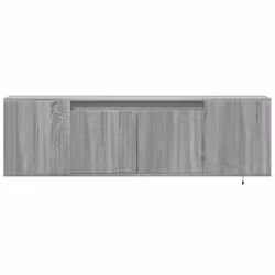 vidaXL TV Wall Cabinet with LED Lights TV Stand Floating Cabinet TV Wall Unit - grey sonoma, 135 x 31 x 39.5 cm - Additional view 5