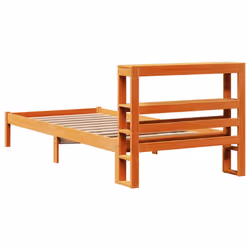 vidaXL Bed Frame with Headboard Bed Solid Wood Pine - brown, 75 x 190 cm - Additional view 5